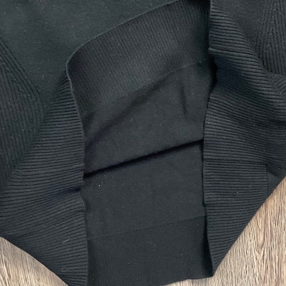 Lacoste Womens Ribbed Knit 1/4 Zip Short Sleeve Polo Shirt Womens 40 US 8 Black - Picture 6 of 8